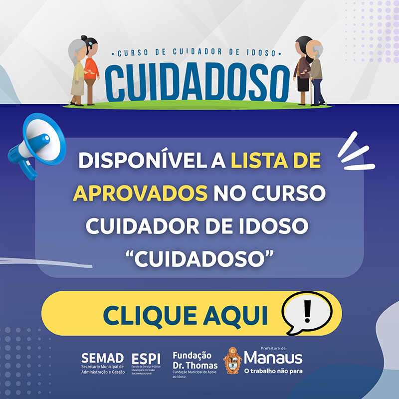 Curso de Cuidador de Idoso (Pop-up) - Prefeitura de Manaus