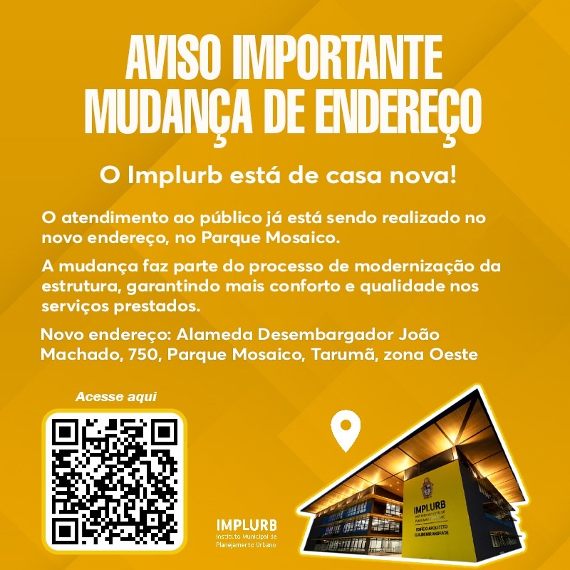 Mudança de endereço (Pop-up) - Prefeitura de Manaus