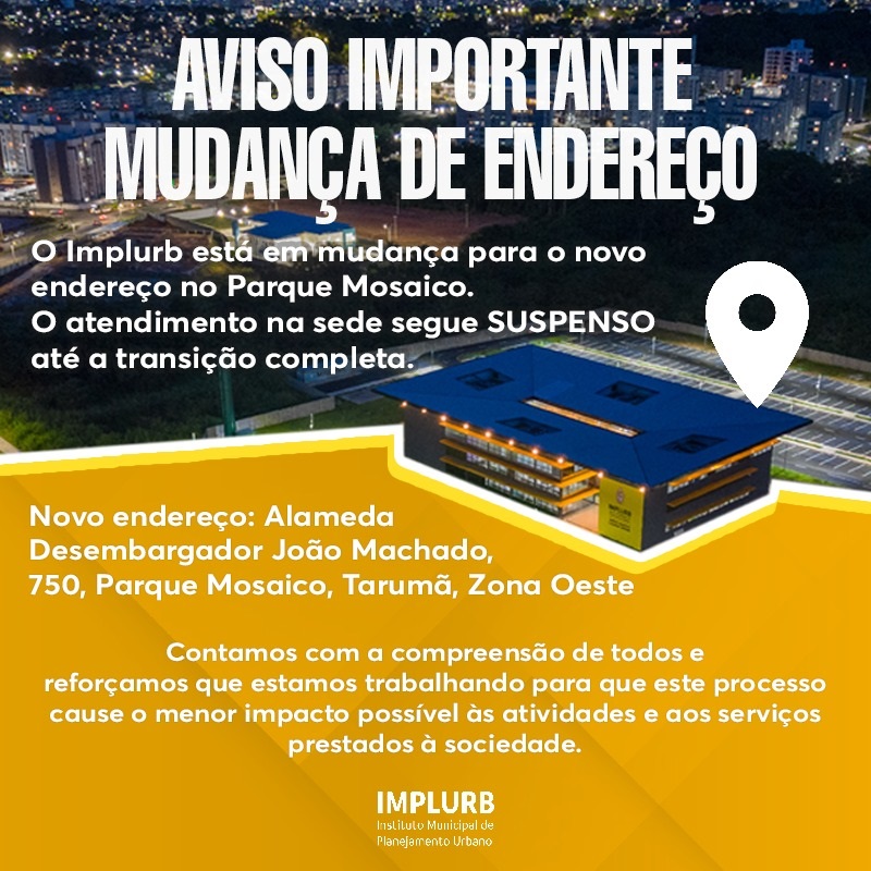 Mudança de endereço (Pop-up) - Prefeitura de Manaus