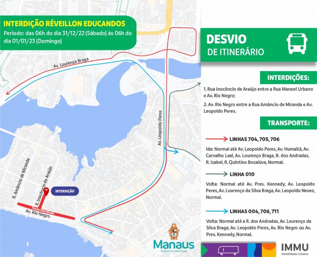 Prefeitura de Manaus reforça linhas de ônibus para festividades do Réveillon 2023