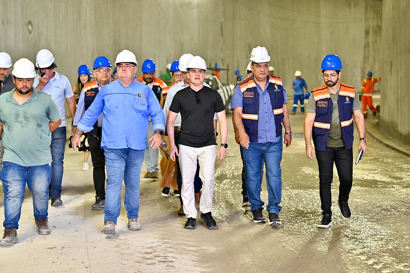 obras do complexo viário Rei Pelé
