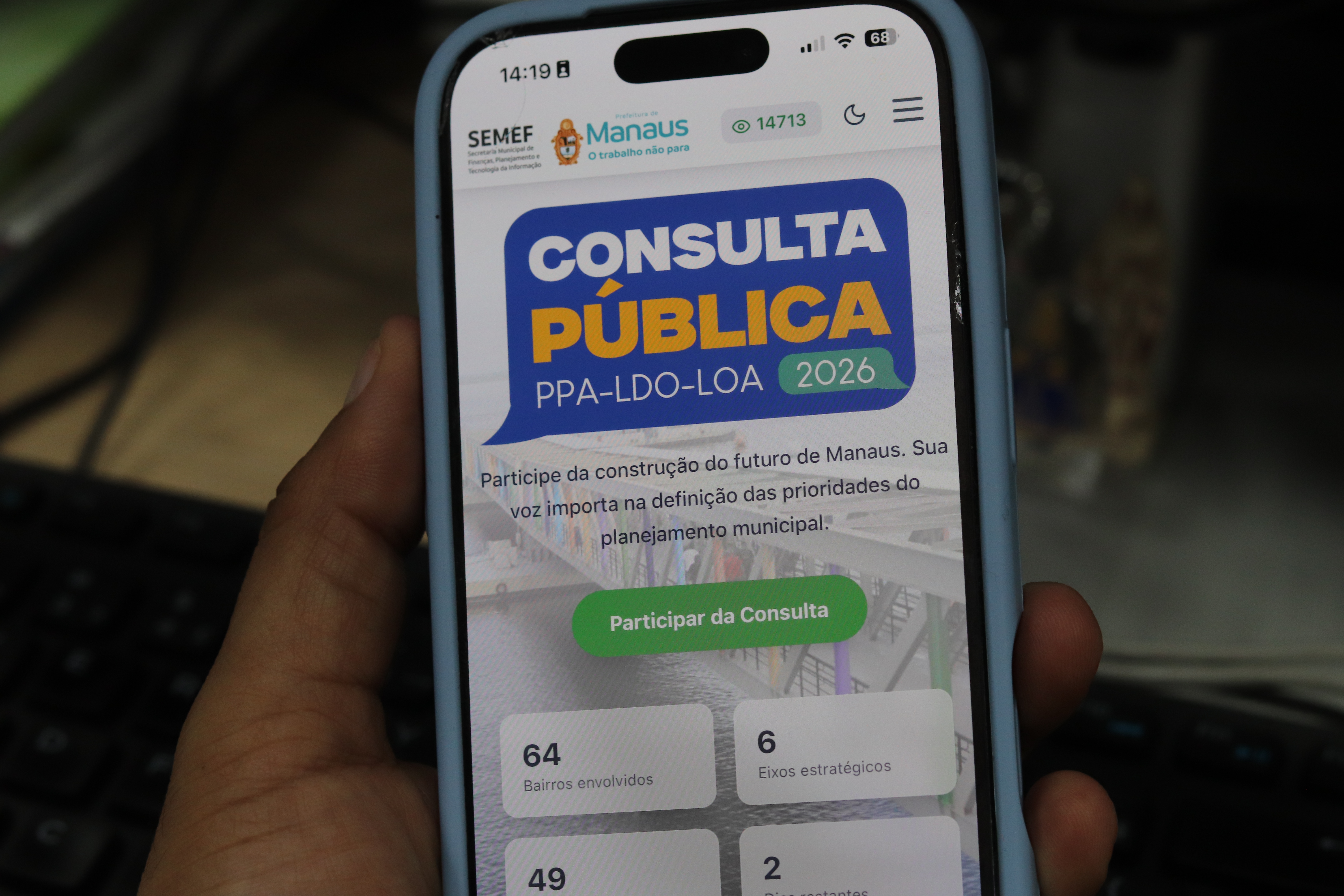 População tem até sexta-feira para participar da Consulta Pública 2026 em Manaus