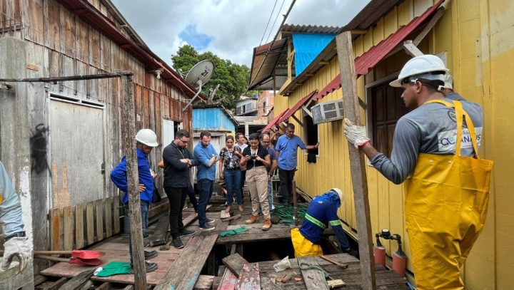 Conselho Municipal de Regulação conhece sistema inédito de esgotamento sanitário instalado em área de palafita