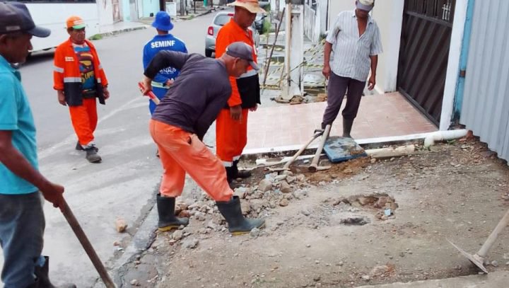 Prefeitura de Manaus recupera rede de drenagem no bairro Nova Esperança