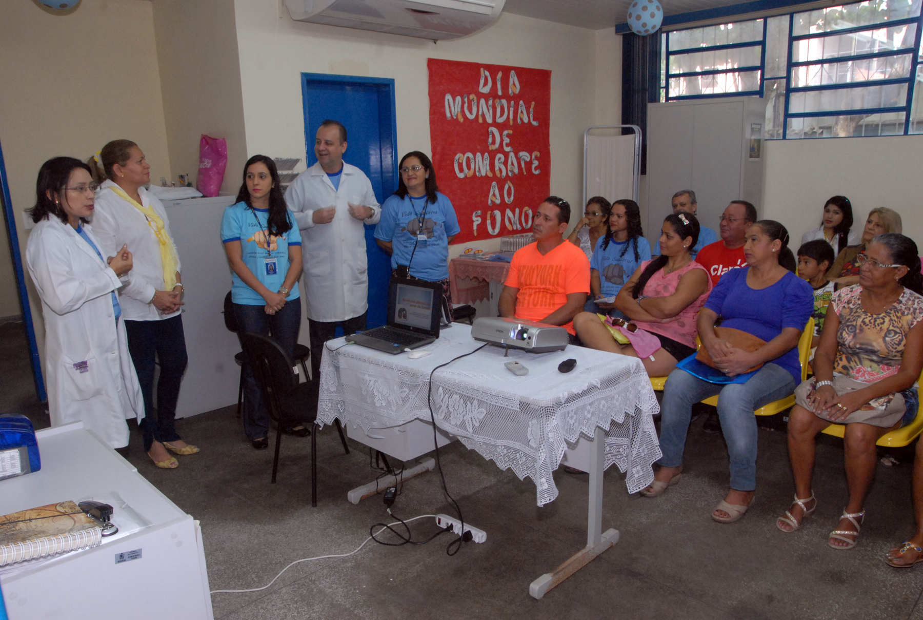 Semsa realiza Campanha Municipal de Combate ao Fumo. Fotos: Assessoria.