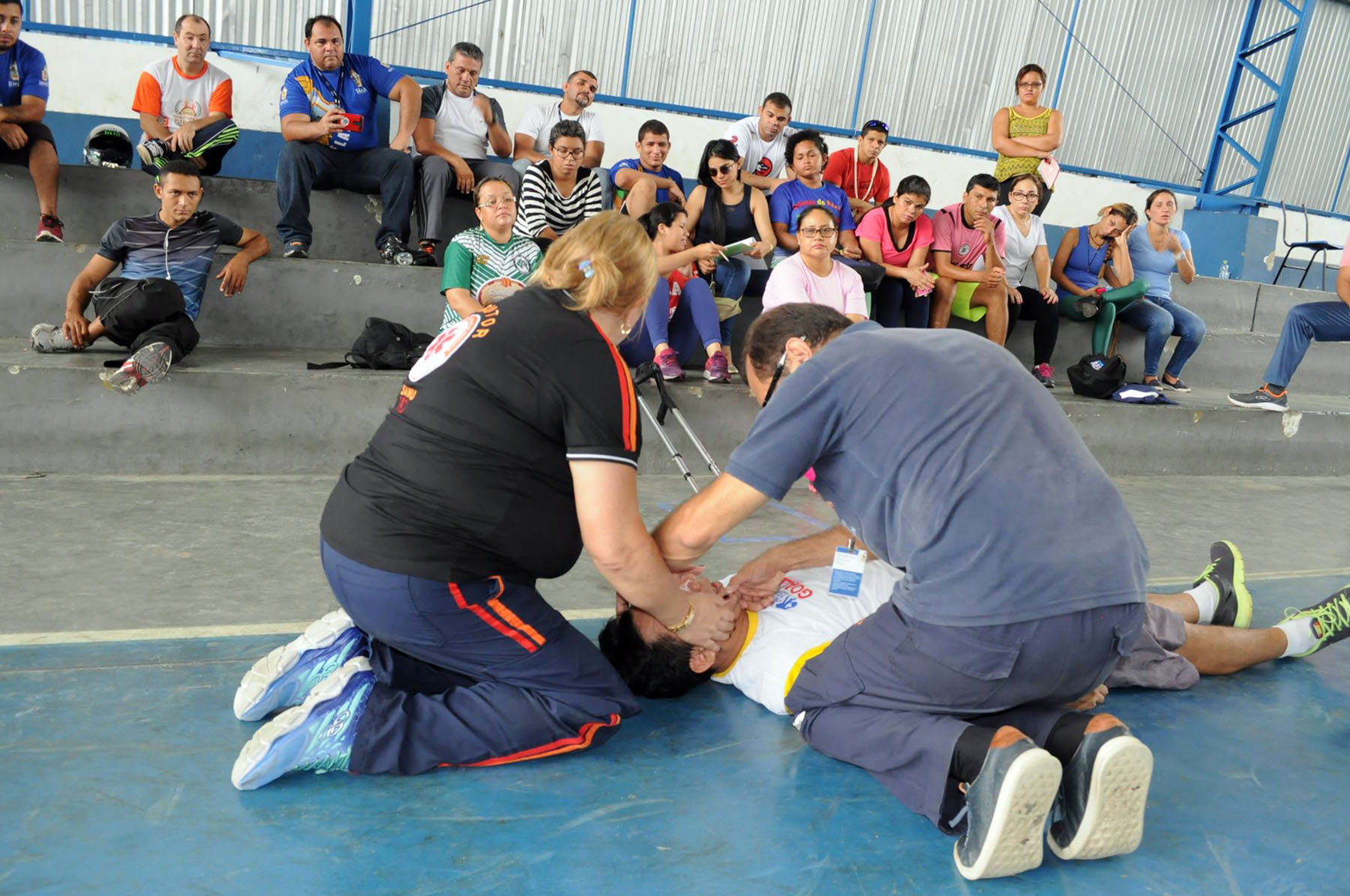 Em parceria com a Semsa, Semjel oferece atividade de primeiros socorros aos servidores. Fotos: Mauro Smith.