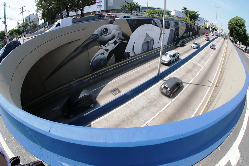 Pinturas retratam raízes amazônicas e dão vida às estruturas urbanas de Manaus