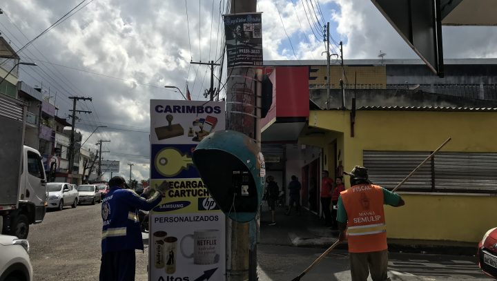 Operação Manaus Mais Limpa já retirou 3.303 engenhos publicitários ilegais