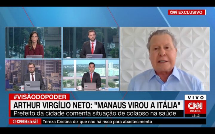 ‘Manaus virou Itália’, diz emocionado o prefeito Arthur Virgílio