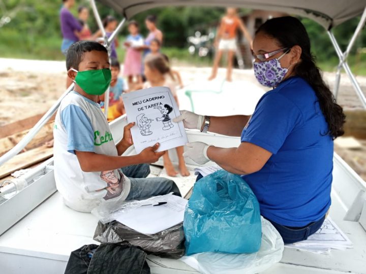 Ações superam distâncias geográficas para levar ensino à área ribeirinha, durante pandemia