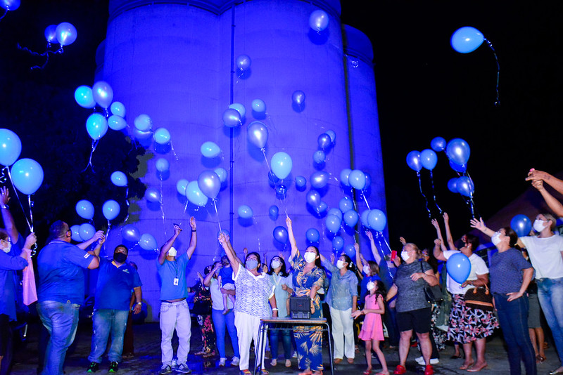 Semasc ganha iluminação azul em alusão ao Dia Mundial da Conscientização do Autismo