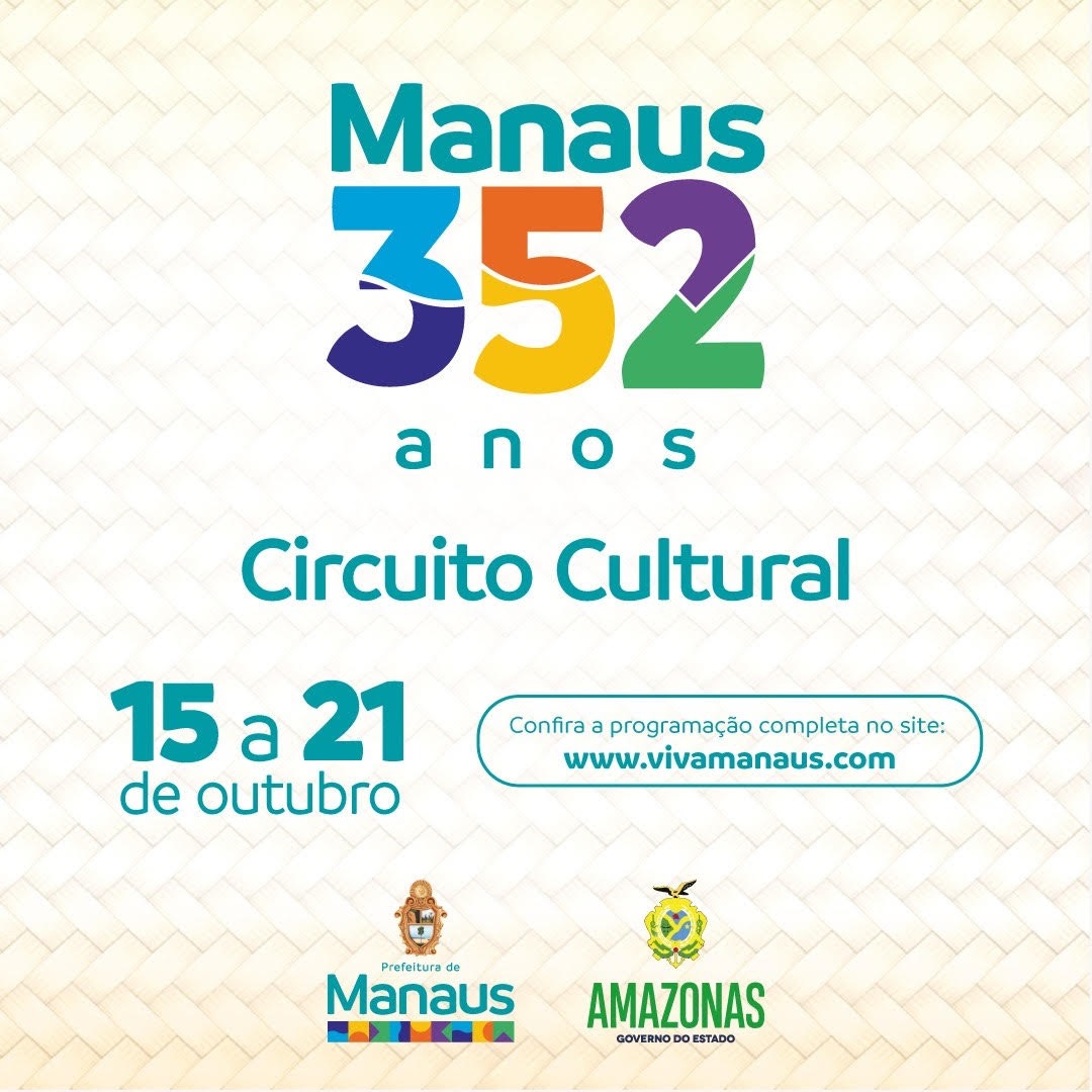 'Circuito Cultural Manaus 352 anos' marca início das comemorações pelo aniversário da cidade