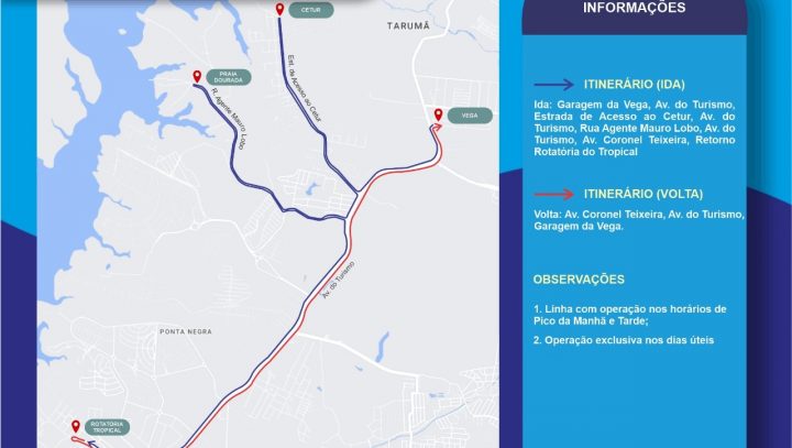 Nova linha de ônibus irá atender a Ponta Negra