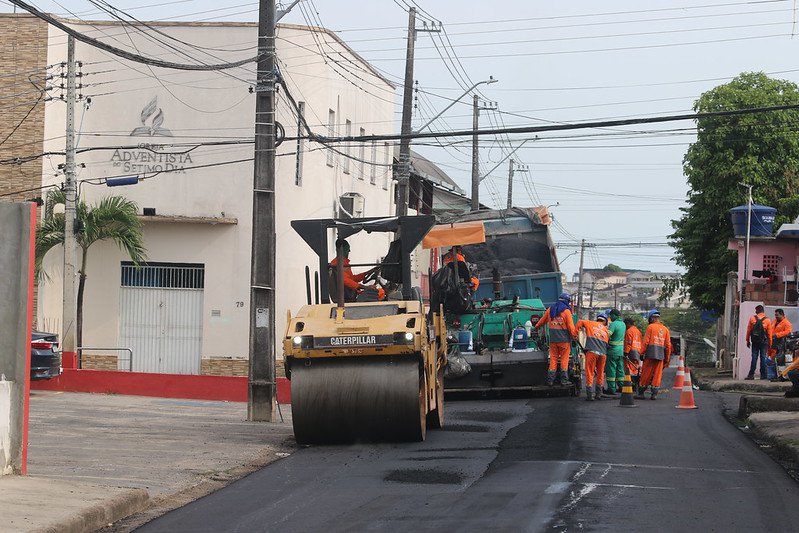 Prefeitura de Manaus avança com ‘Asfalta Manaus’ nas zonas Centro-Sul e Centro-Oeste