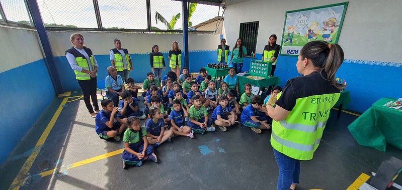Alunos da zona Norte recebem projeto ‘Trânsito na escola’ da Prefeitura de Manaus