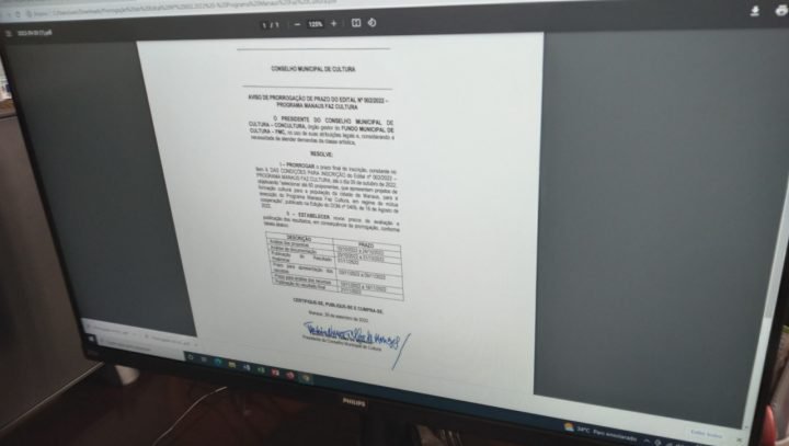 Prefeitura prorroga prazo de inscrição do edital ‘Manaus Faz Cultura