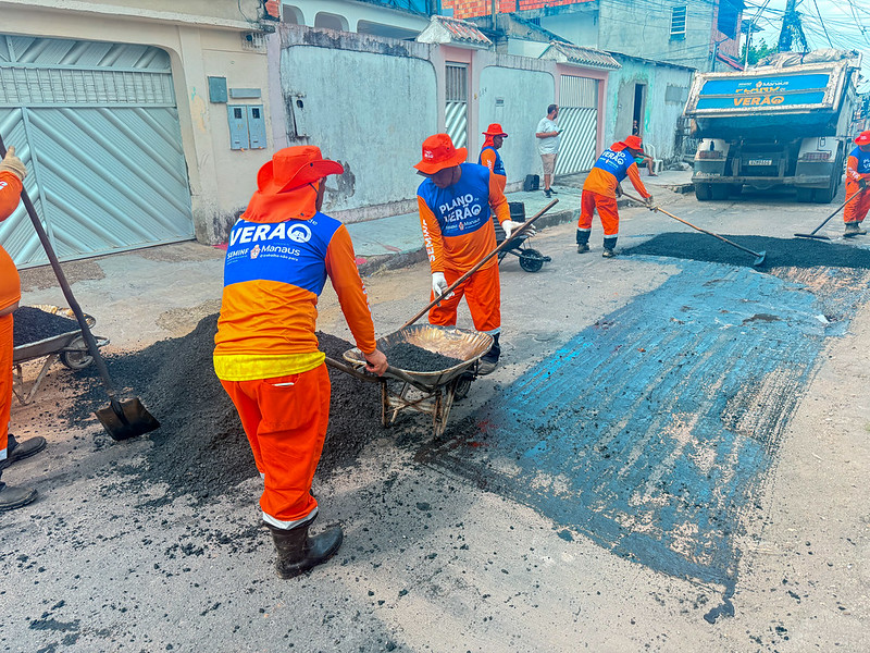 Prefeitura de Manaus leva recuperação asfáltica a vias do Novo Aleixo e transforma a mobilidade na zona Norte