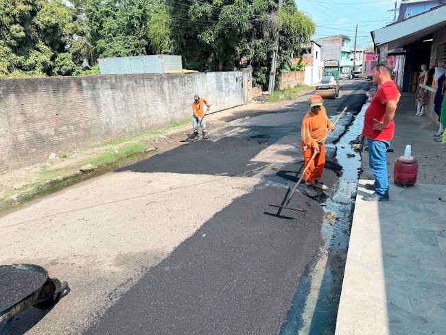 Manutenção asfáltica da Prefeitura de Manaus reforça infraestrutura viária no bairro Petrópolis