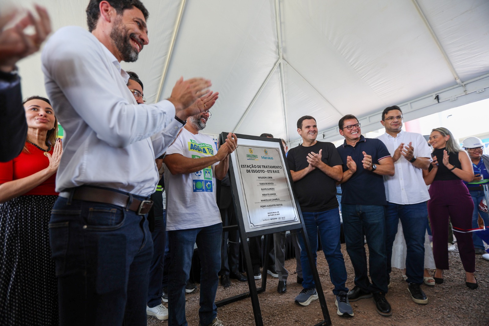 Vice-prefeito Renato Junior realiza entrega da primeira etapa da Estação de Tratamento de Esgoto Raiz