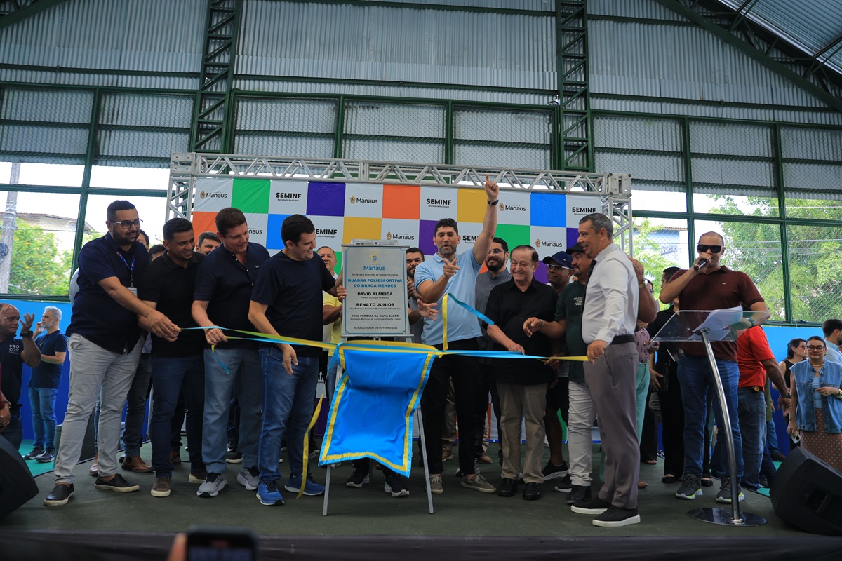 Vice-prefeito Renato Junior entrega nova quadra do Braga Mendes, o 32º espaço esportivo inaugurado pela atual gestão municipal